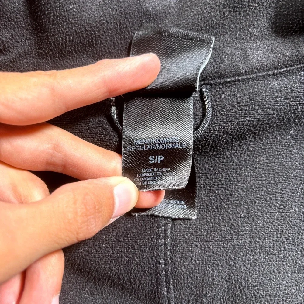 The North Face Jacket Mens Small Black Fleece Lined Full Zip Outdoor Windbreaker